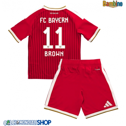 Maglie da calcio Bayern Munich Nathaniel Brown #11 Prima Maglia Bambino 2026-27 Manica Corta + Pantaloni corti)